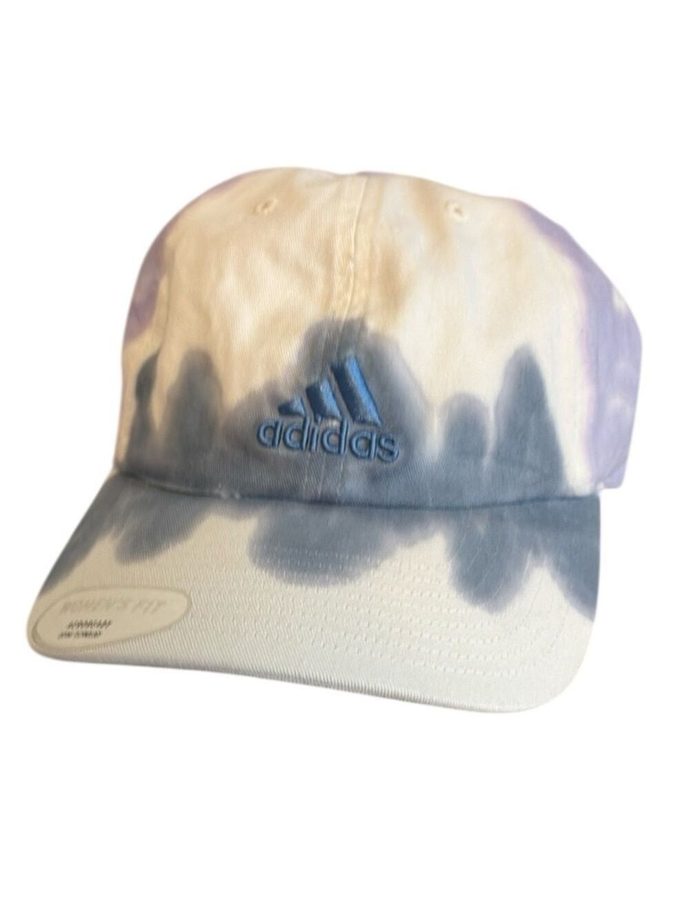 Adidas Women’s Relaxed Color Wash Tie Dye Cap White Purple Blue New
